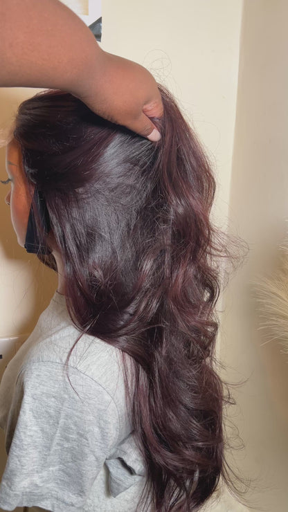 Deep Burgundy Layered